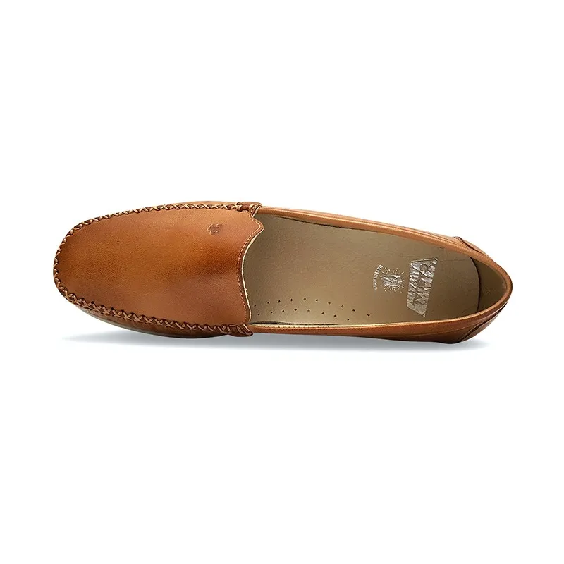 Mocasines Mujer Piel Blanda Cuña 1709CA Cuero, de Casual