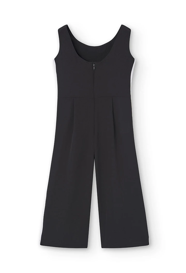 Mono crepe de niña en negro