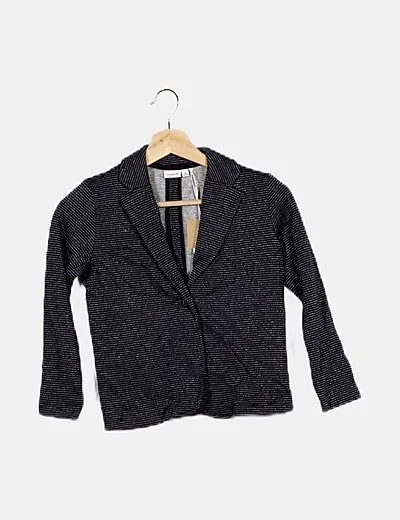 Name it Blazer azul marino de rayas glitter