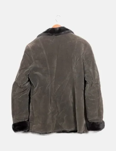 NoName Abrigo beige efecto ante
