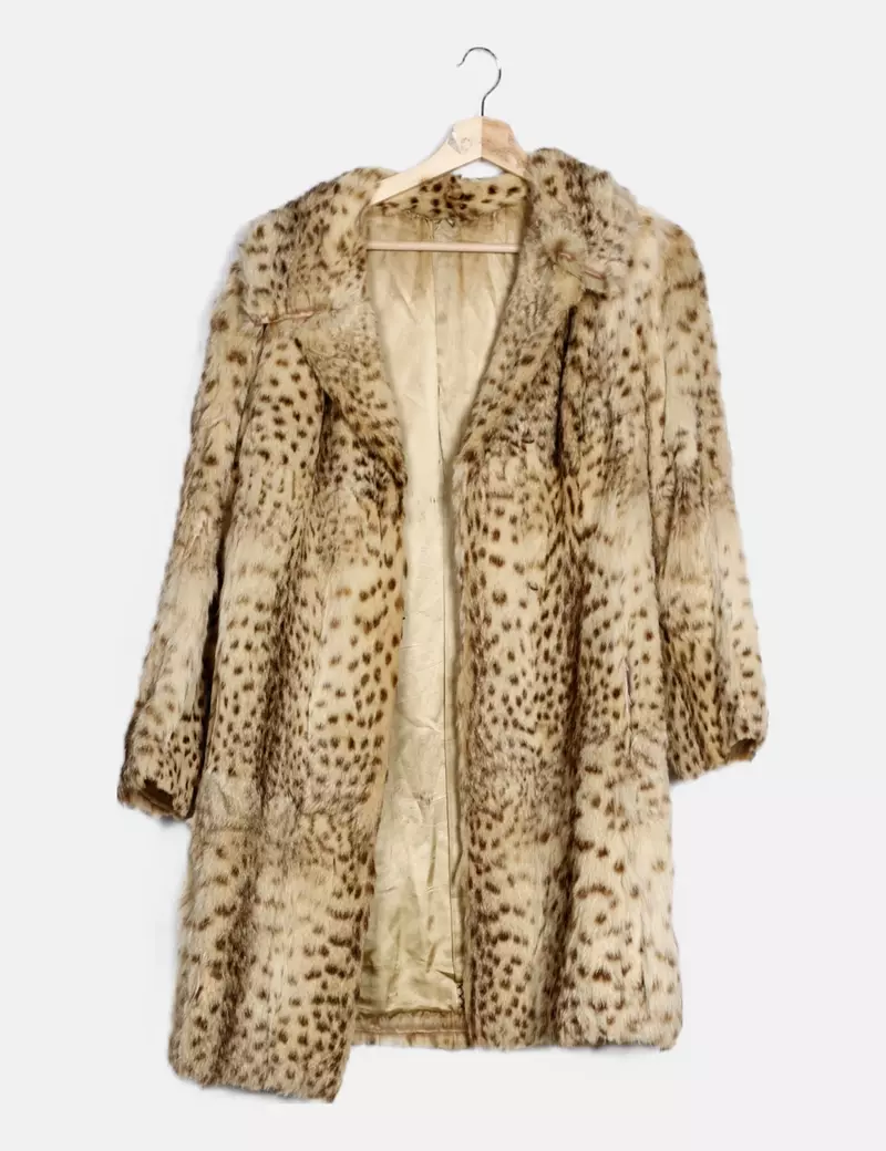 NoName Abrigo bicolor animal print