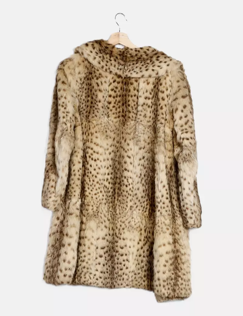NoName Abrigo bicolor animal print