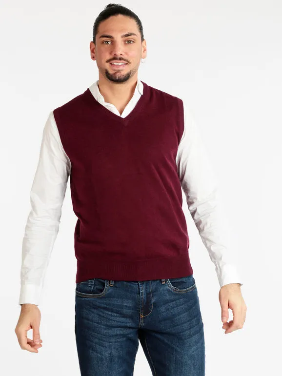 Occhi&Belli Chaleco de punto de mezcla de cachemira para hombre