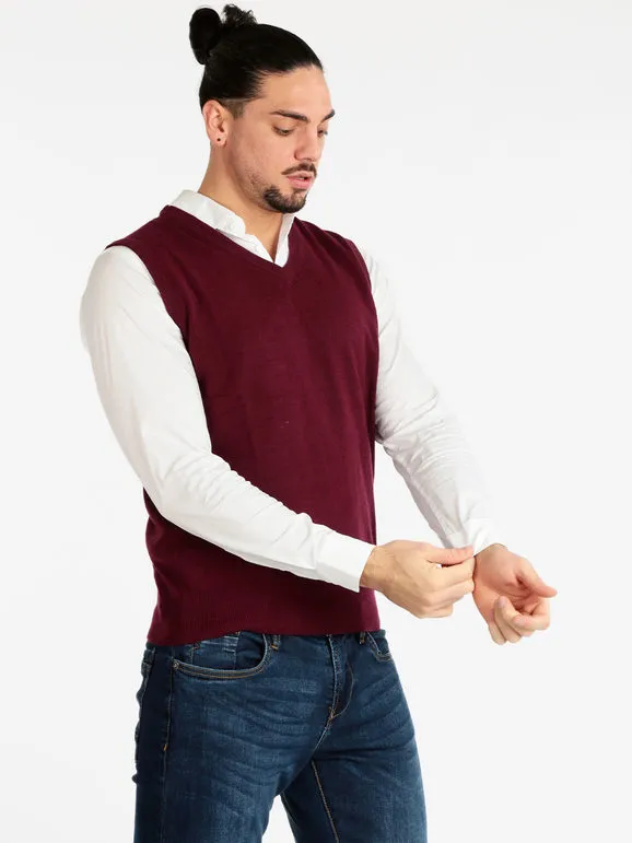 Occhi&Belli Chaleco de punto de mezcla de cachemira para hombre