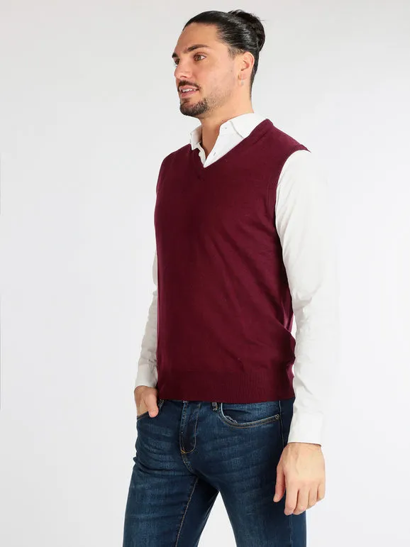 Occhi&Belli Chaleco de punto de mezcla de cachemira para hombre