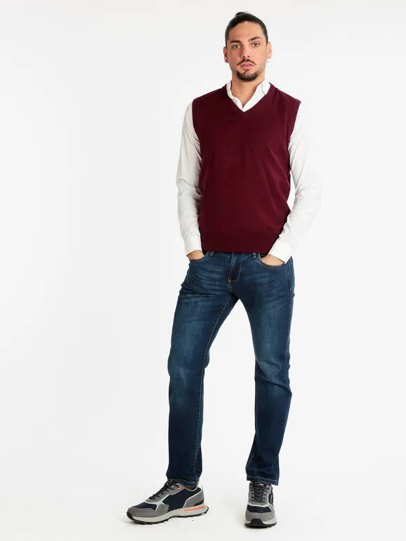 Occhi&Belli Chaleco de punto de mezcla de cachemira para hombre