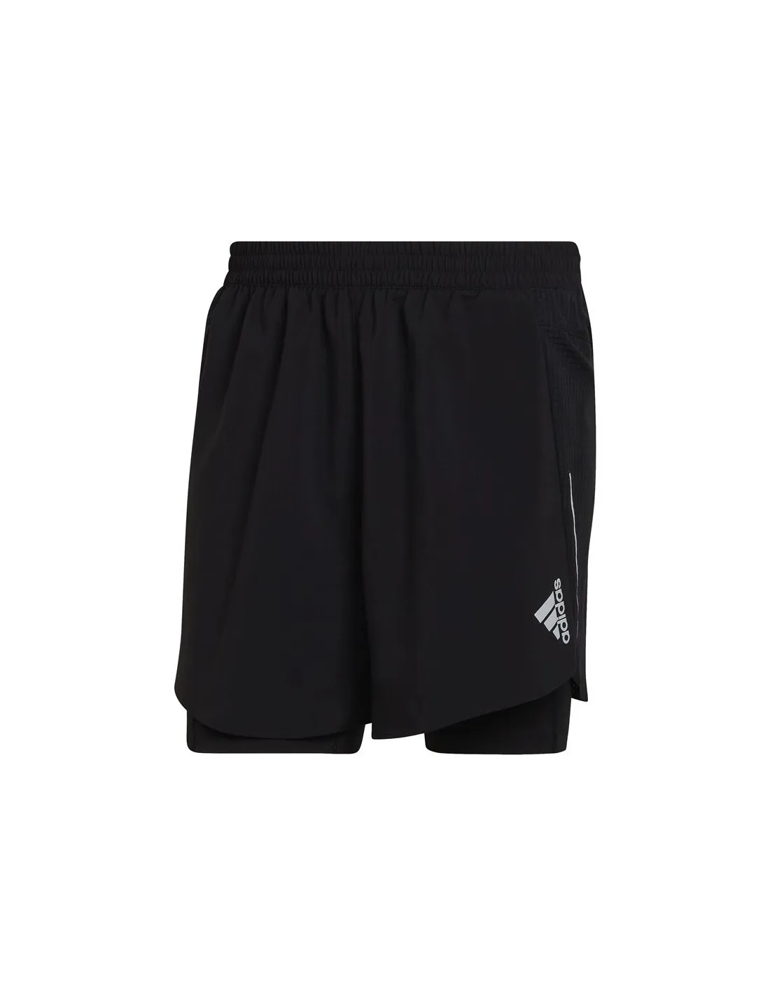 PANTALONES CORTOS DE RUNNING ADIDAS TWOINONE M BLACK