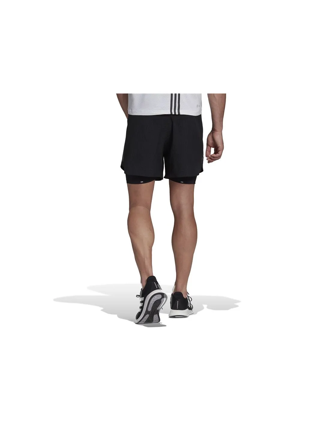 PANTALONES CORTOS DE RUNNING ADIDAS TWOINONE M BLACK