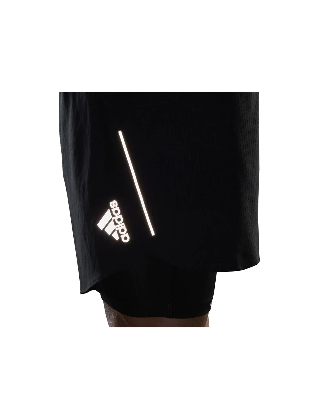 PANTALONES CORTOS DE RUNNING ADIDAS TWOINONE M BLACK