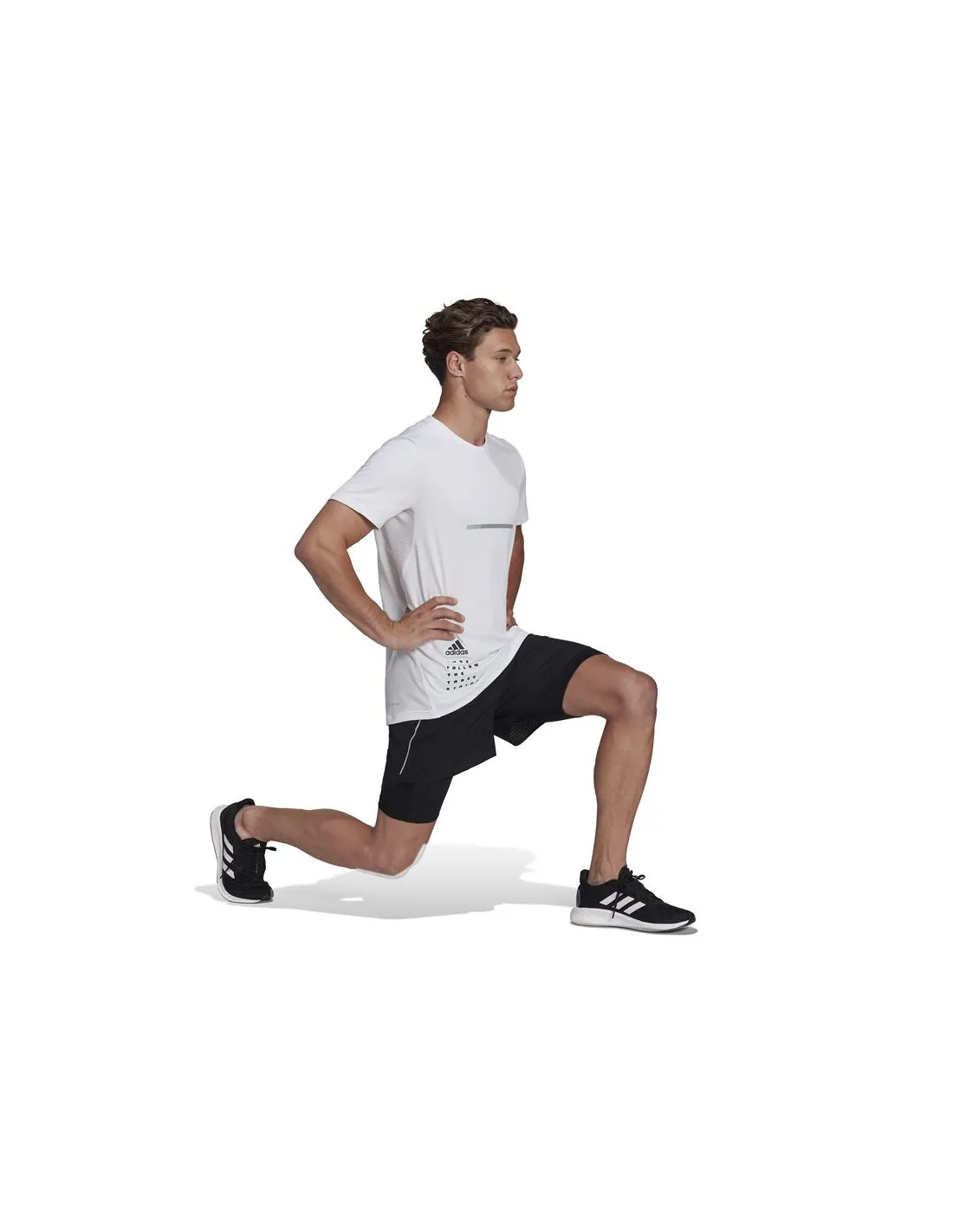 PANTALONES CORTOS DE RUNNING ADIDAS TWOINONE M BLACK