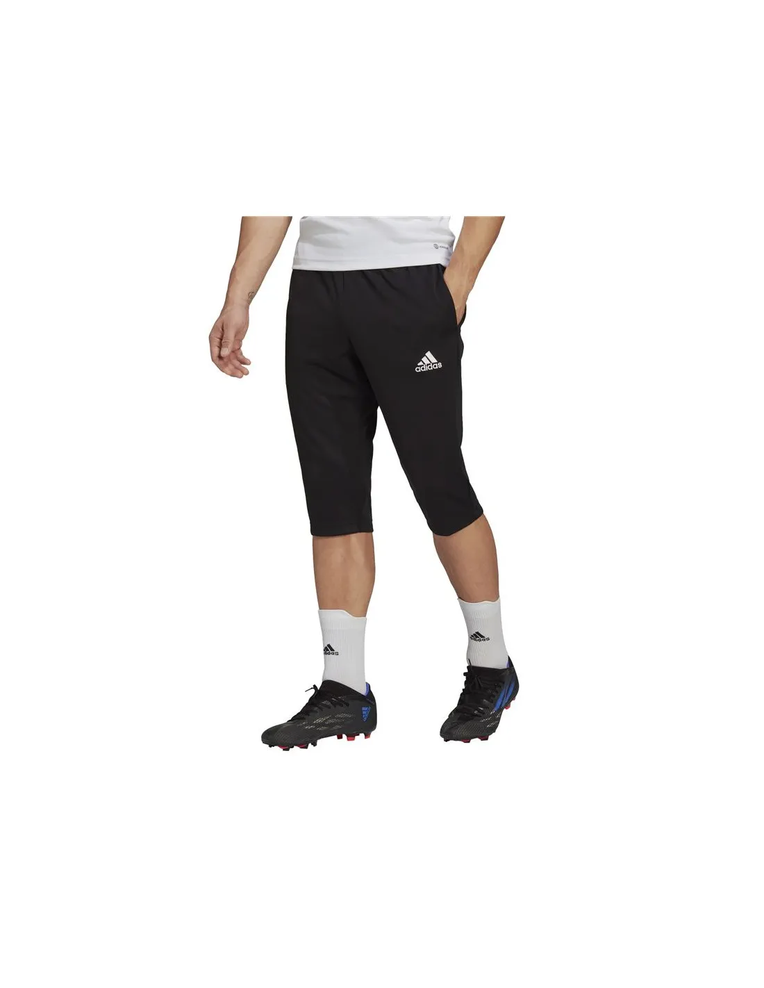 Pantalones de fútbol adidas Entrada 22 3/4 M Black