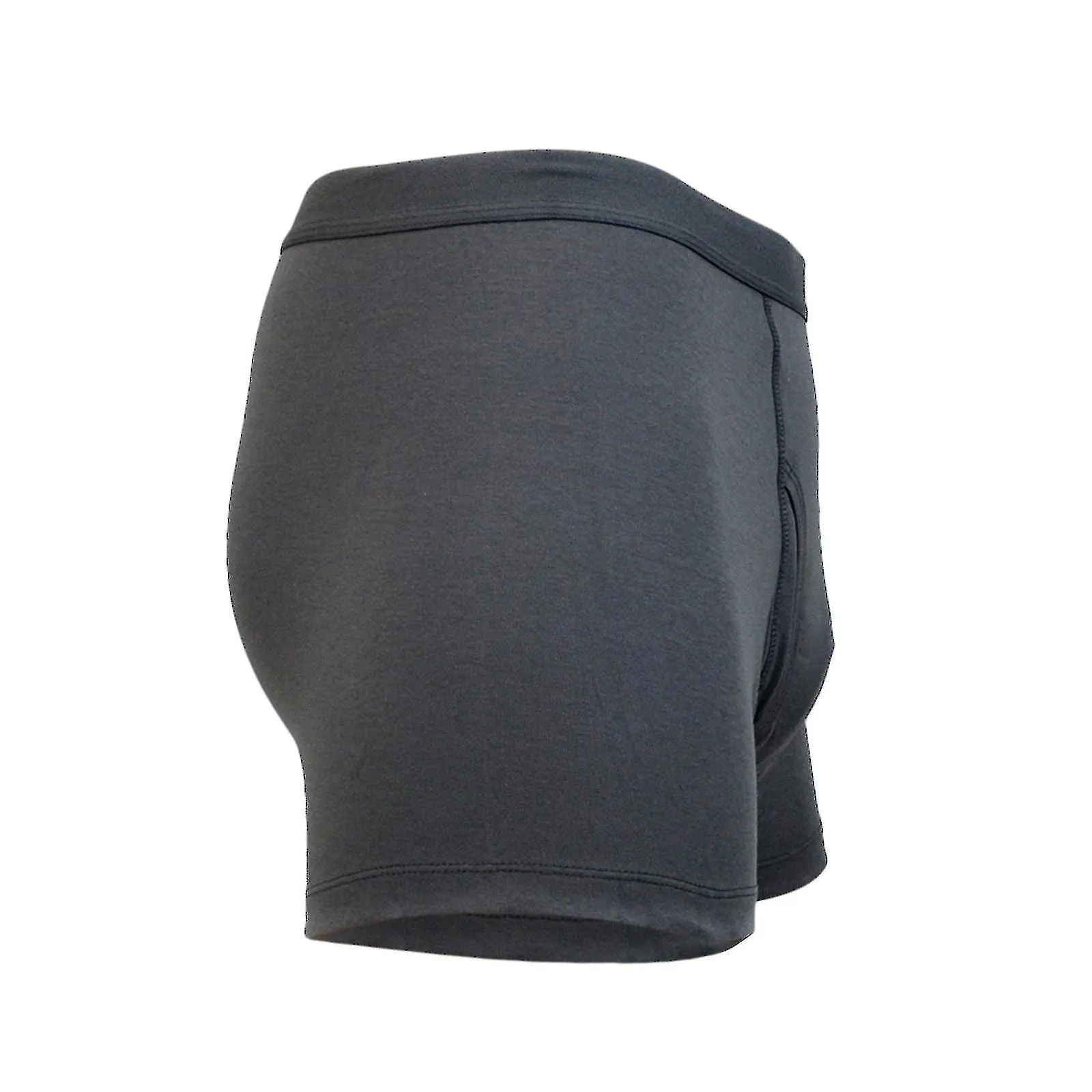 Pantalones para incontinencia Calzoncillos boxer para hombre Algodón lavable Gris reutilizable