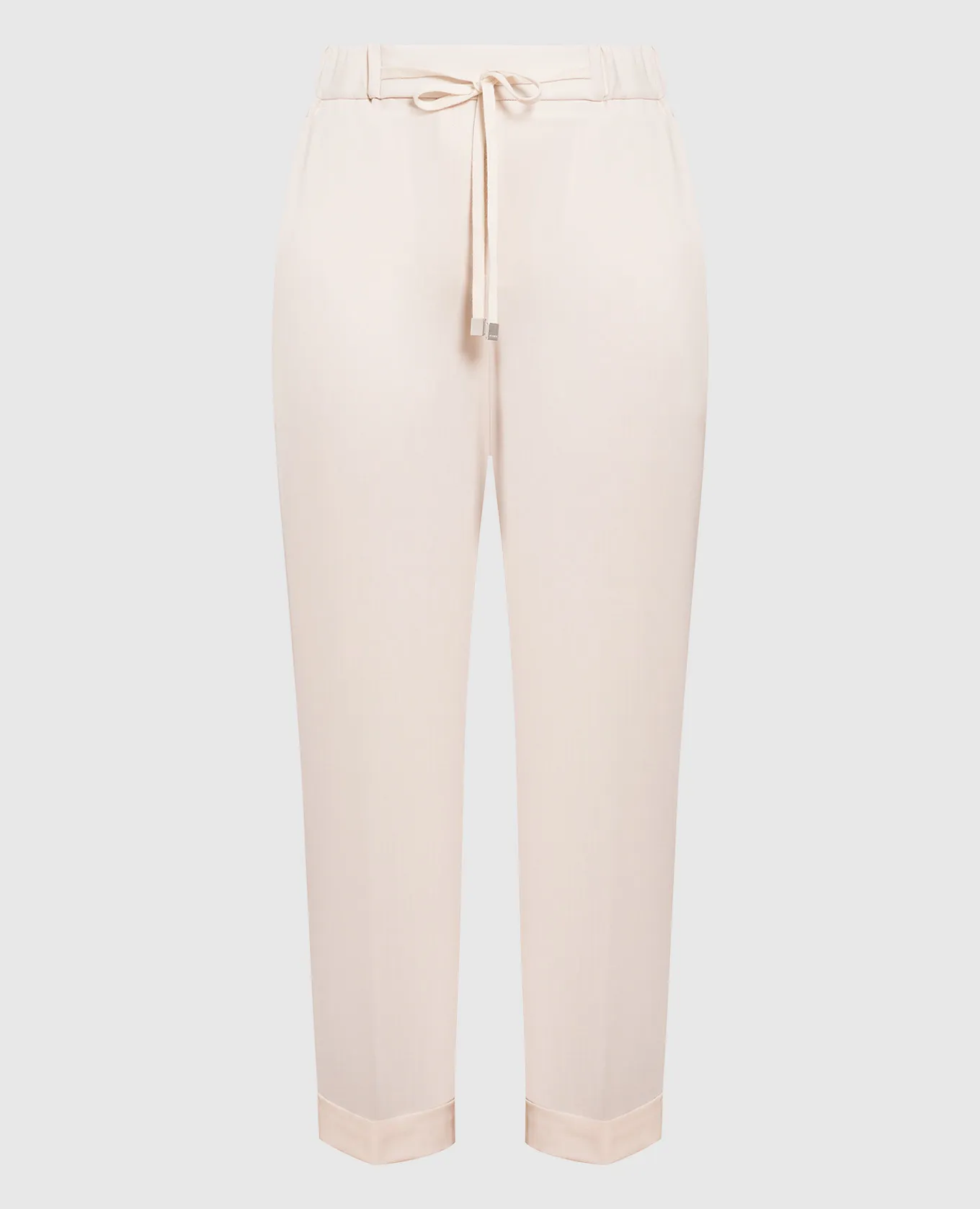 Peserico Beige wool pants with lapels
