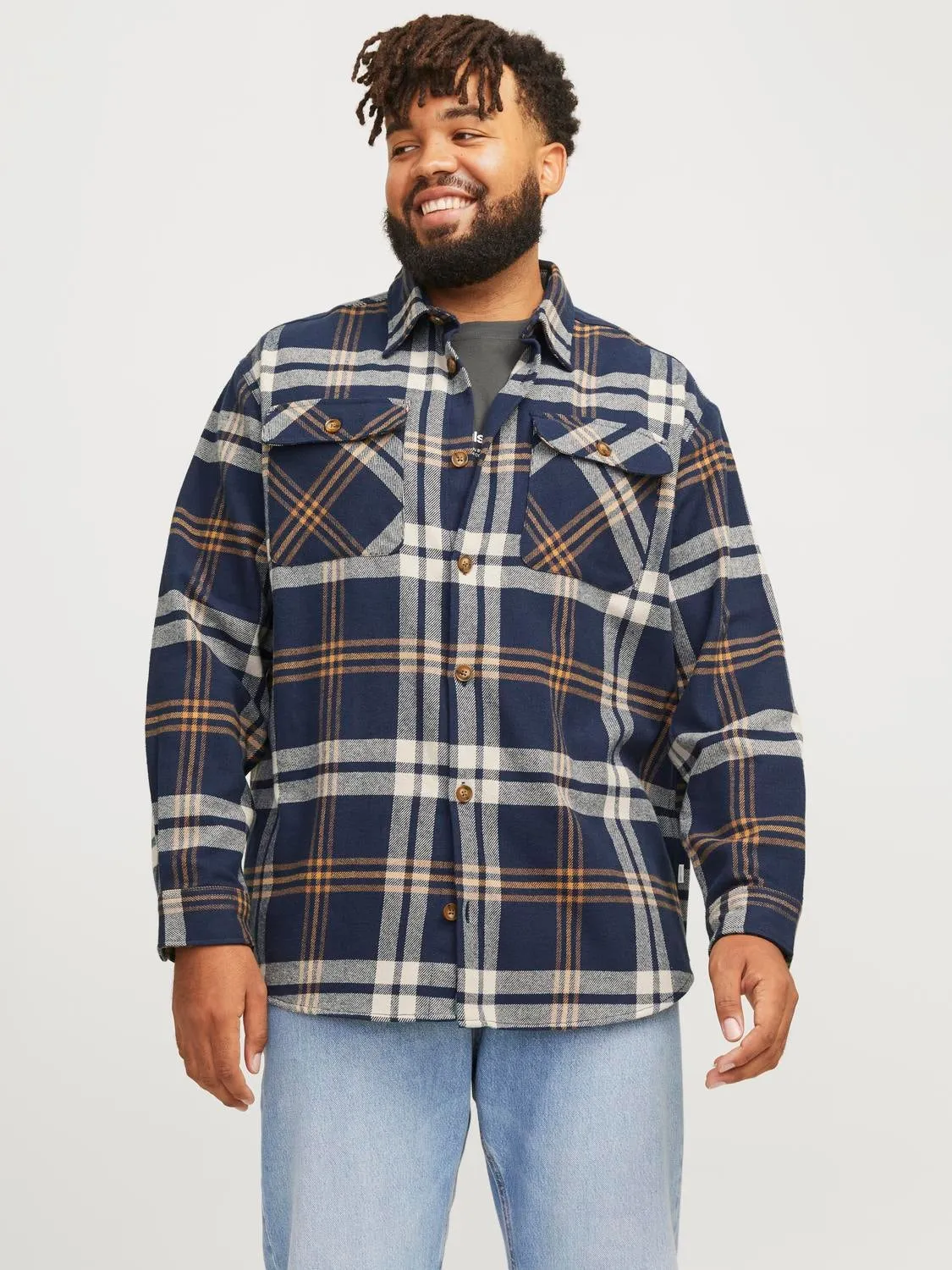 Plus Sobrecamisa Corte comfort | Azul oscuro | Jack & Jones®
