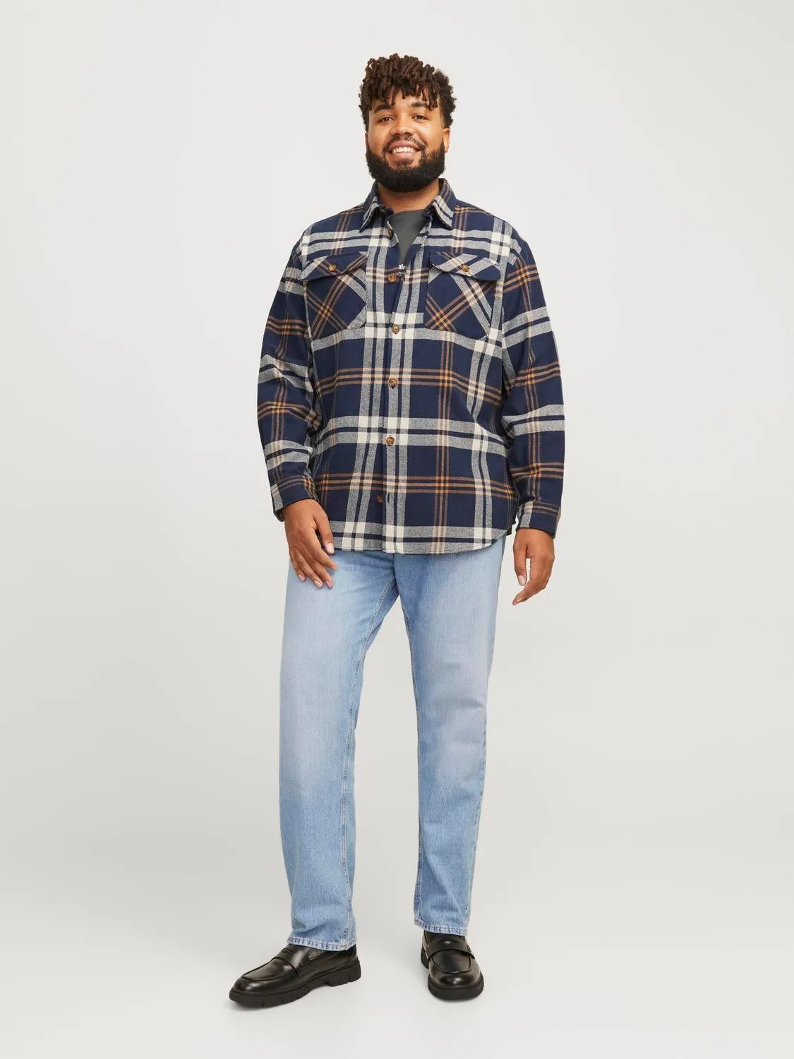 Plus Sobrecamisa Corte comfort | Azul oscuro | Jack & Jones®