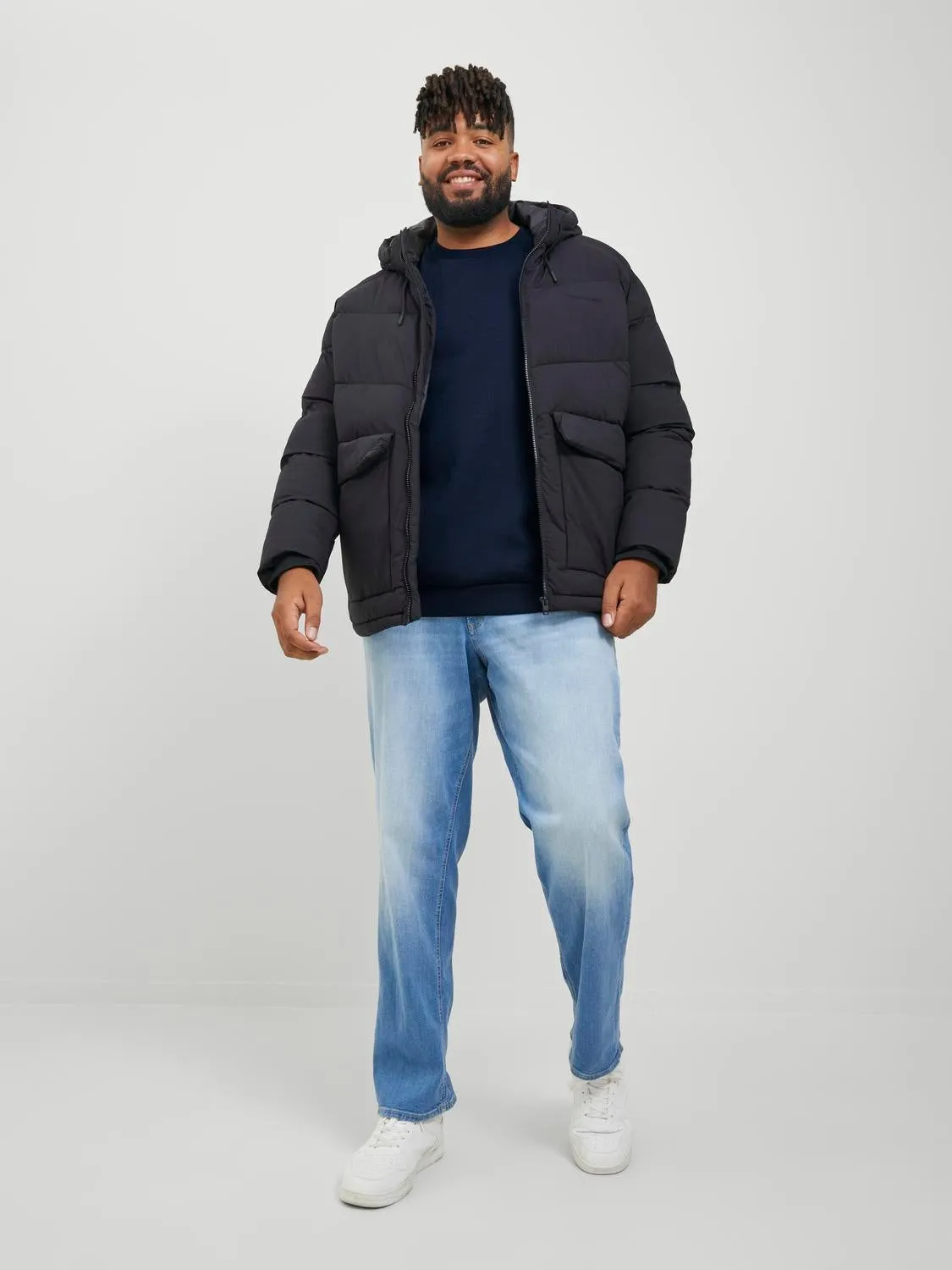 Plus Sudadera Liso | Azul oscuro | Jack & Jones®