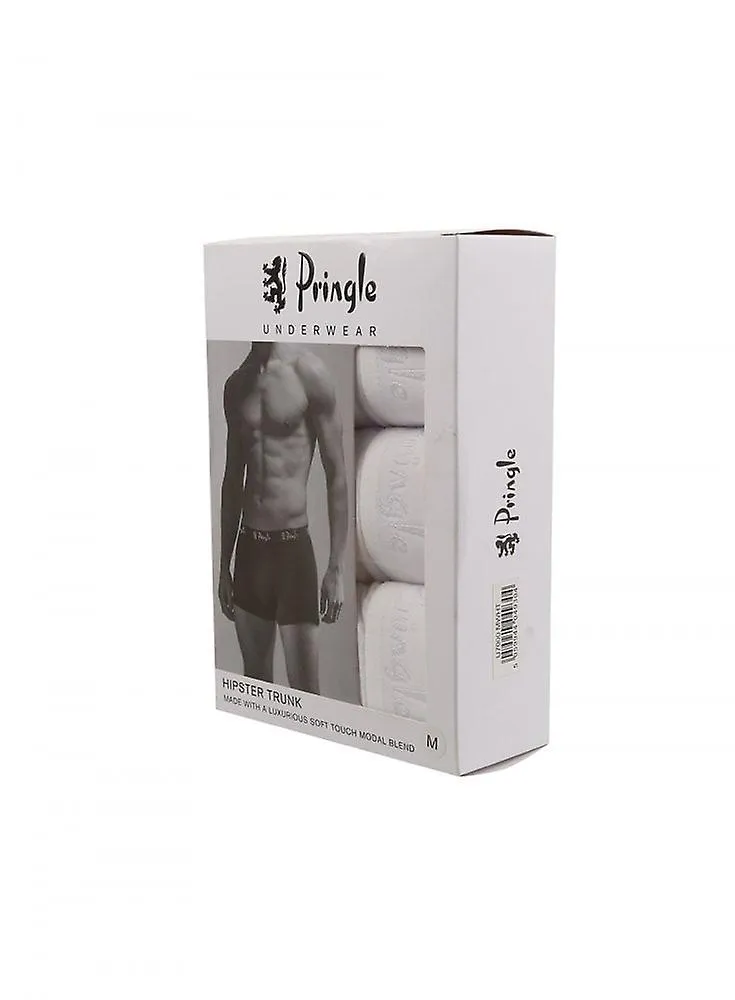 Pringle Of Scotland Pringle Pack 3 Hombre Pringle 95% Modal Hipster Trunks Blanco