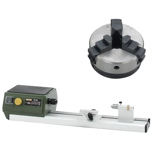 PROXXON  DB 250  TORNO MICRO PARA MADERA, 100 W + PROXXON  27026  TORNO UNIVERSAL CON TRES CONTENEDORES AUTOCENTRANTES, DB 2