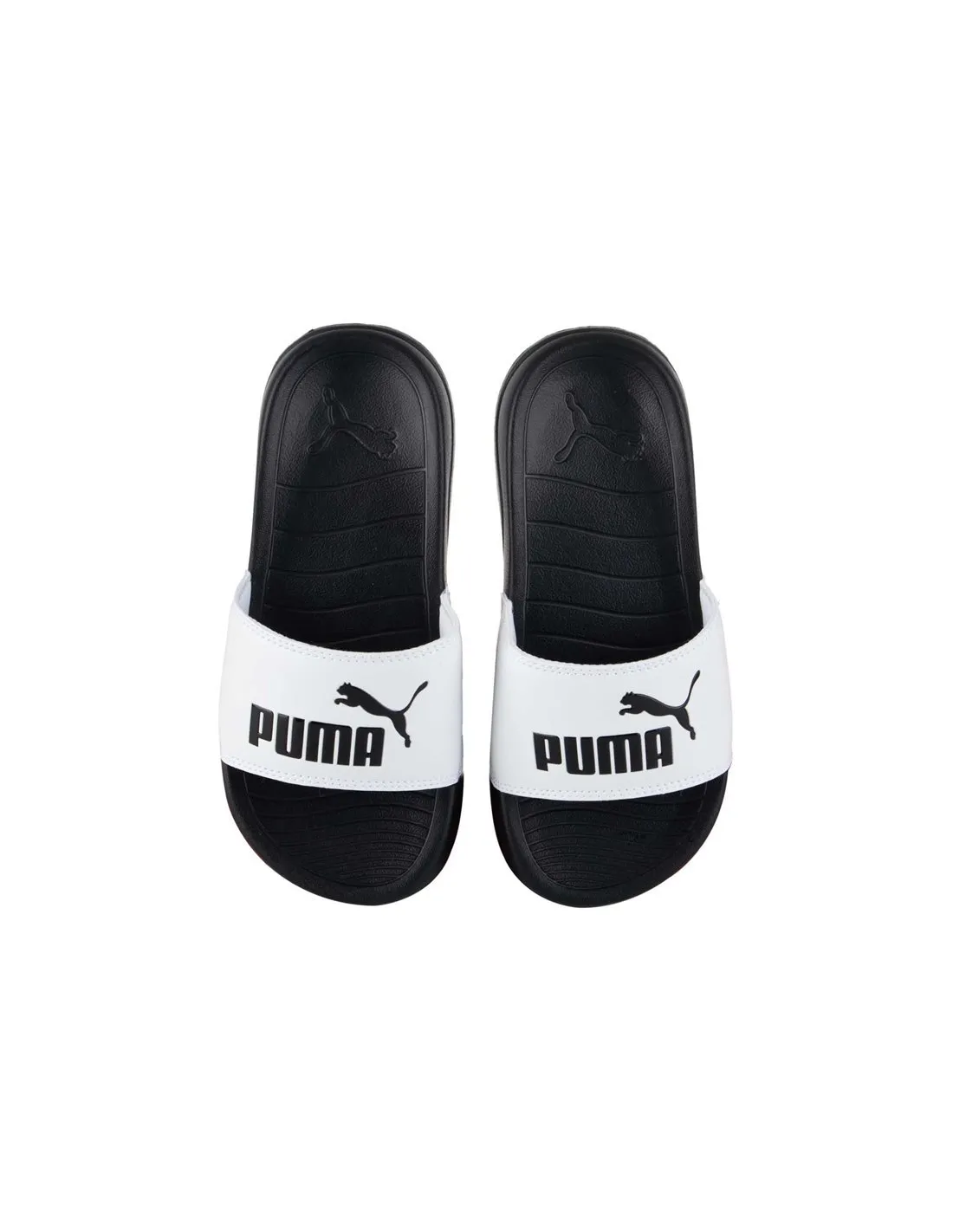 PUMA  CHANCLAS NEGRAS Y BLANCAS POPCAT 20 NIñO/A