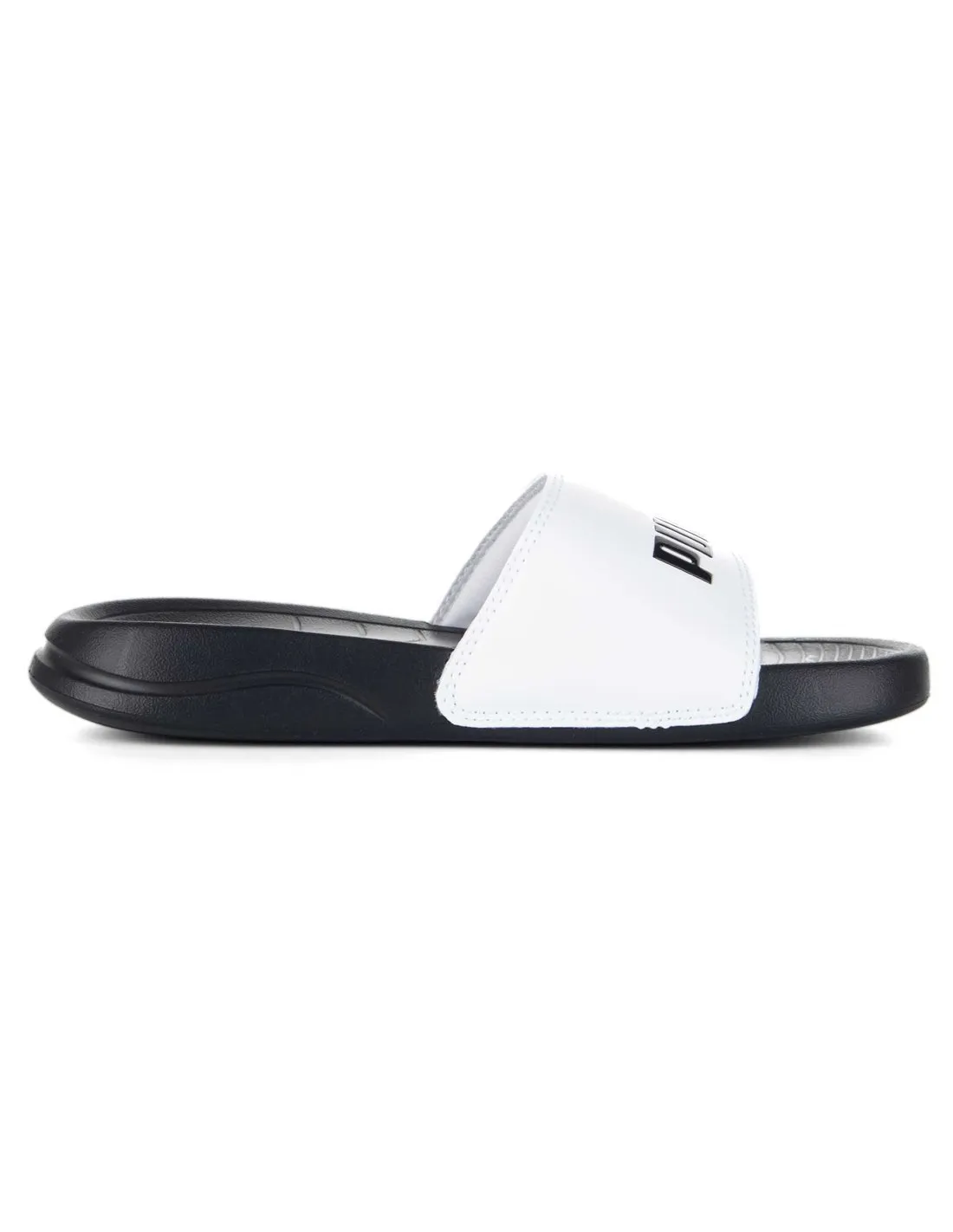 PUMA  CHANCLAS NEGRAS Y BLANCAS POPCAT 20 NIñO/A