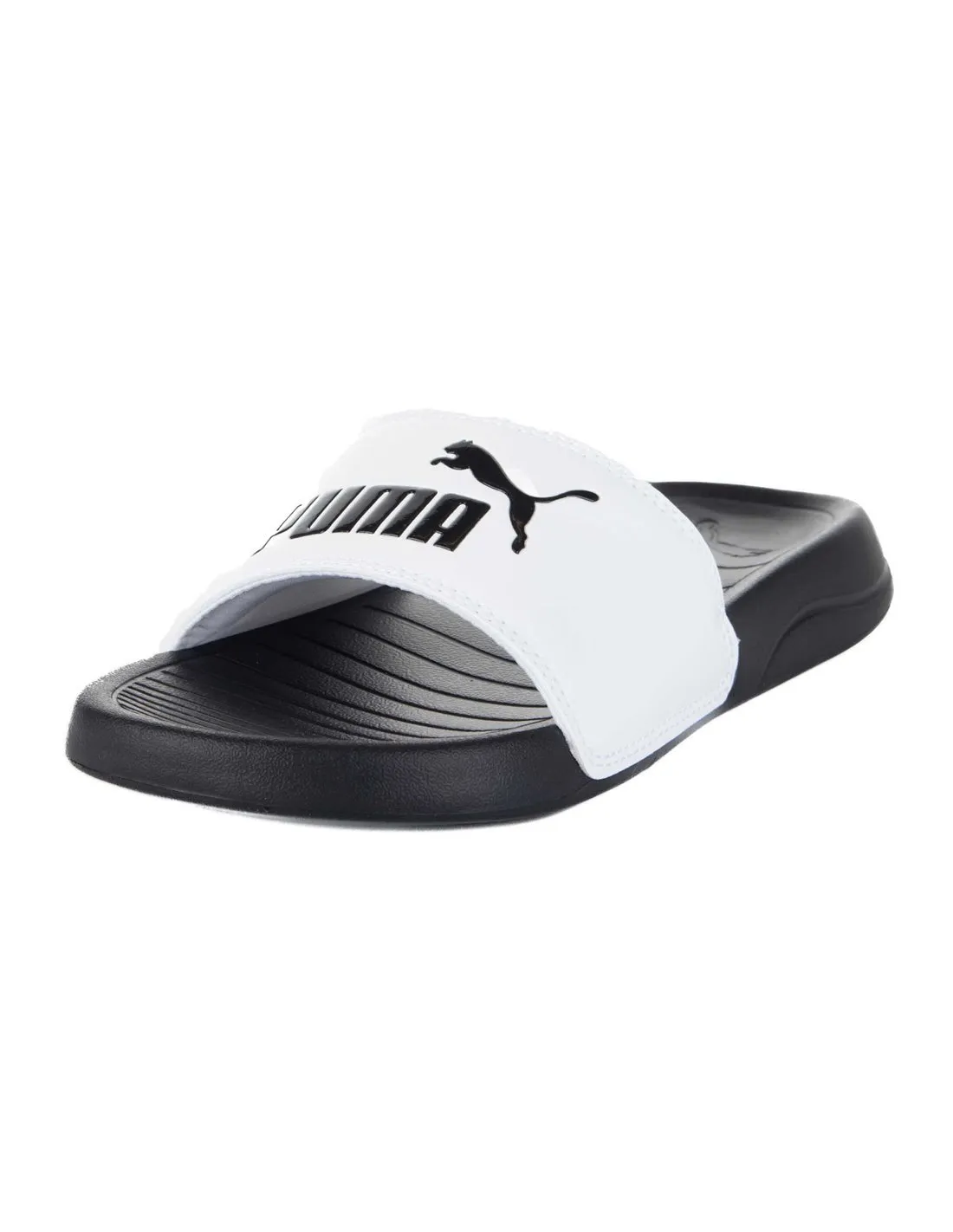 PUMA  CHANCLAS NEGRAS Y BLANCAS POPCAT 20 NIñO/A