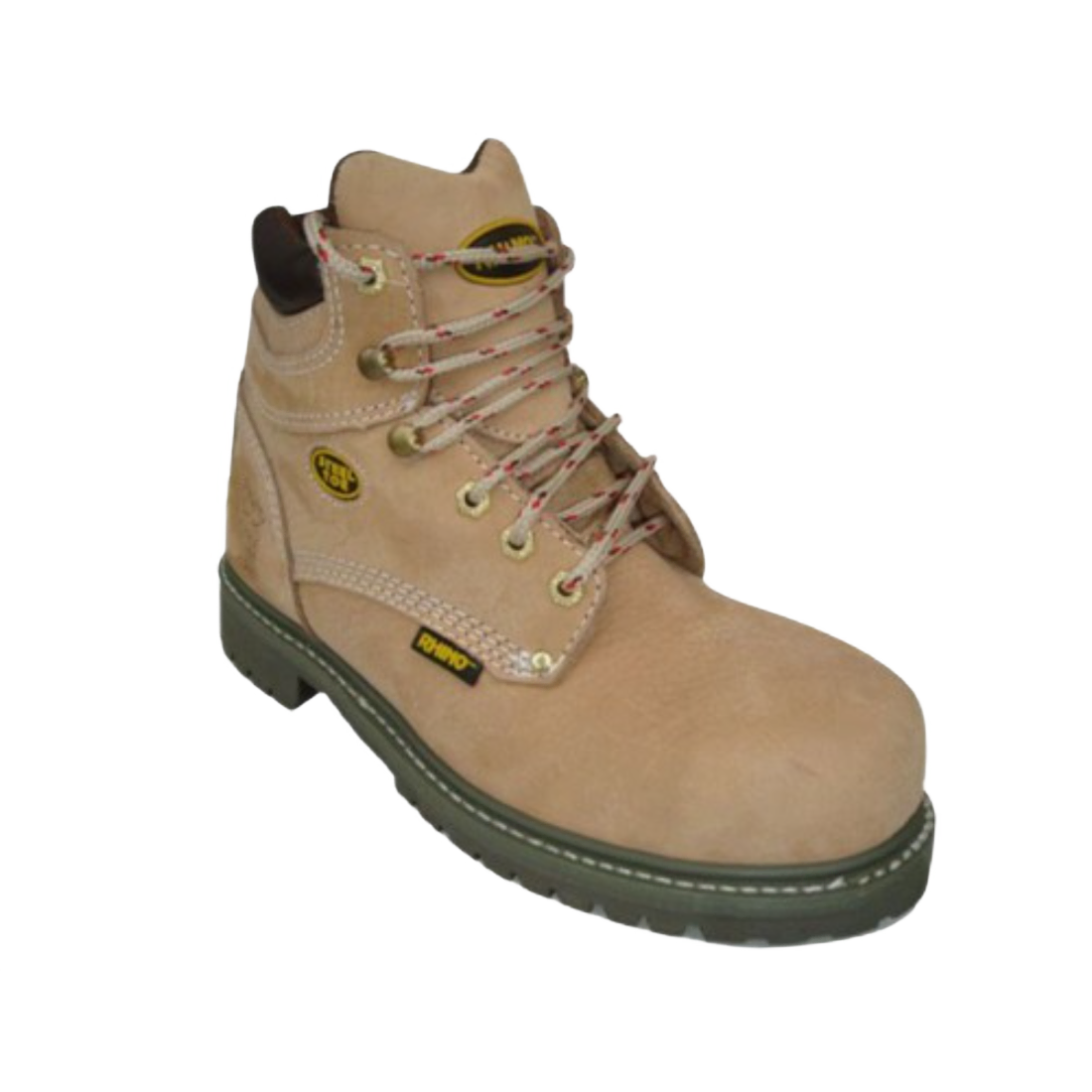 Rhino 66008 talla 42 (9) zapato alto cuero punta acero media bota color arena 6'' 6155