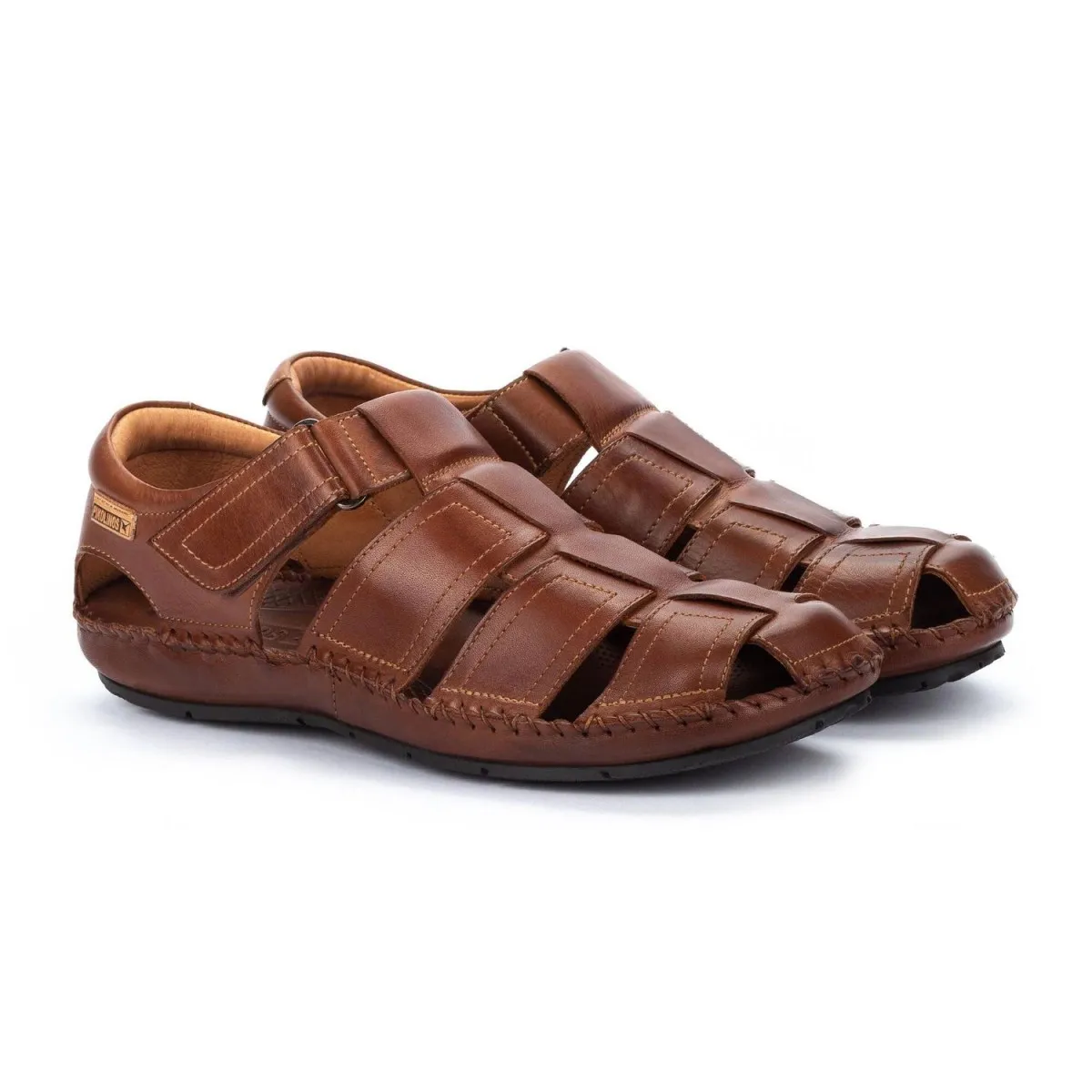 Sandalia de hombre Tarifa Pikolinos semicerrada cuero y negro Pk5433