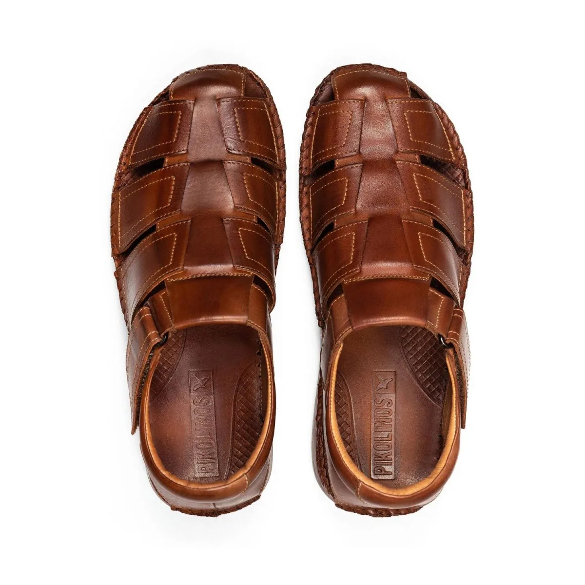 Sandalia de hombre Tarifa Pikolinos semicerrada cuero y negro Pk5433