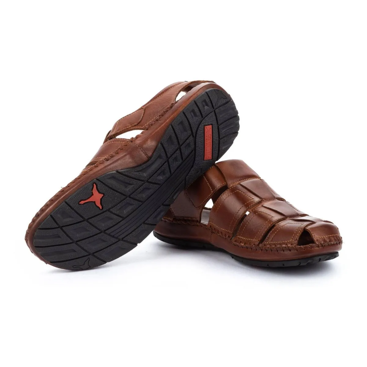 Sandalia de hombre Tarifa Pikolinos semicerrada cuero y negro Pk5433