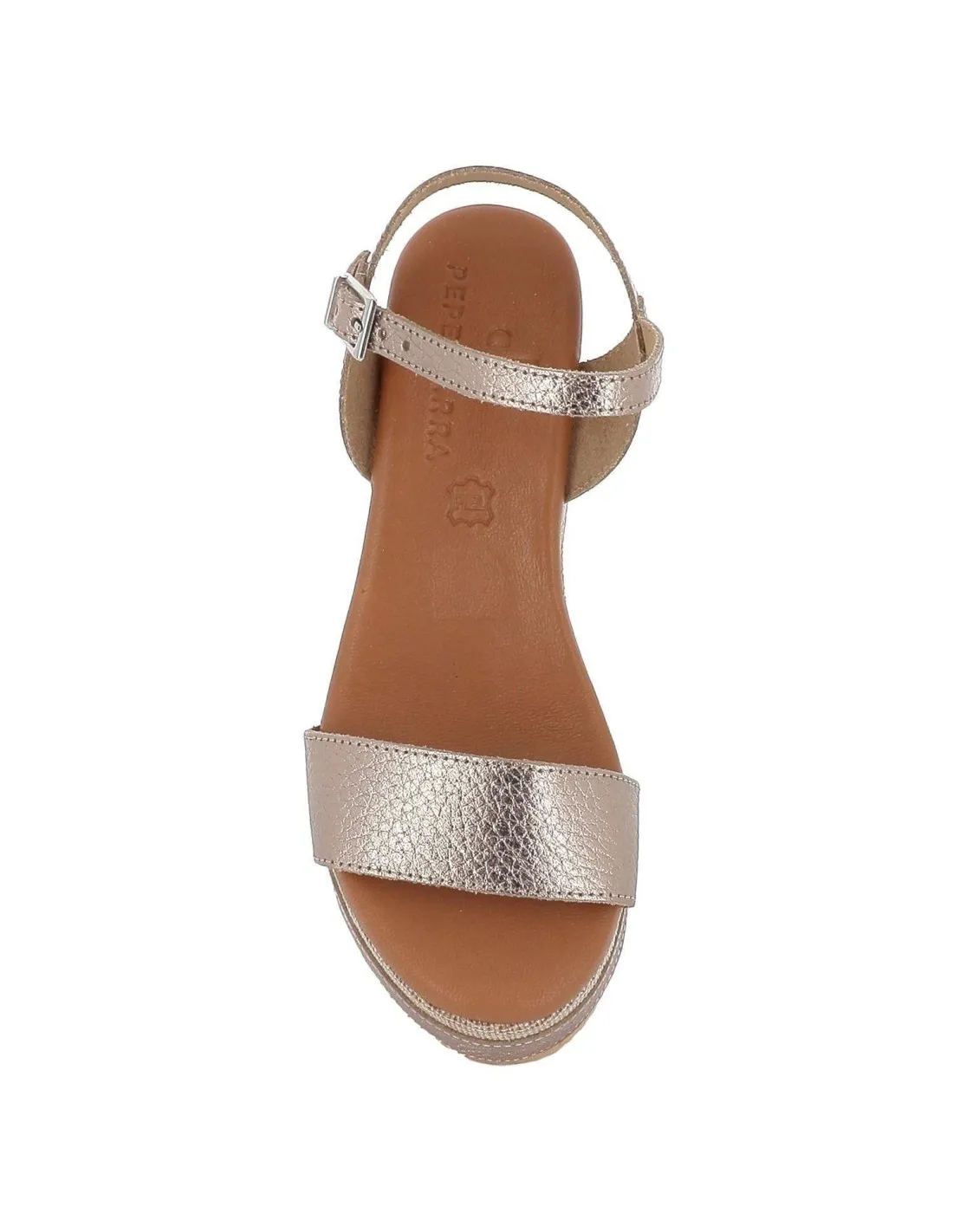 Sandalia para mujer piel dorada Pepe Parra