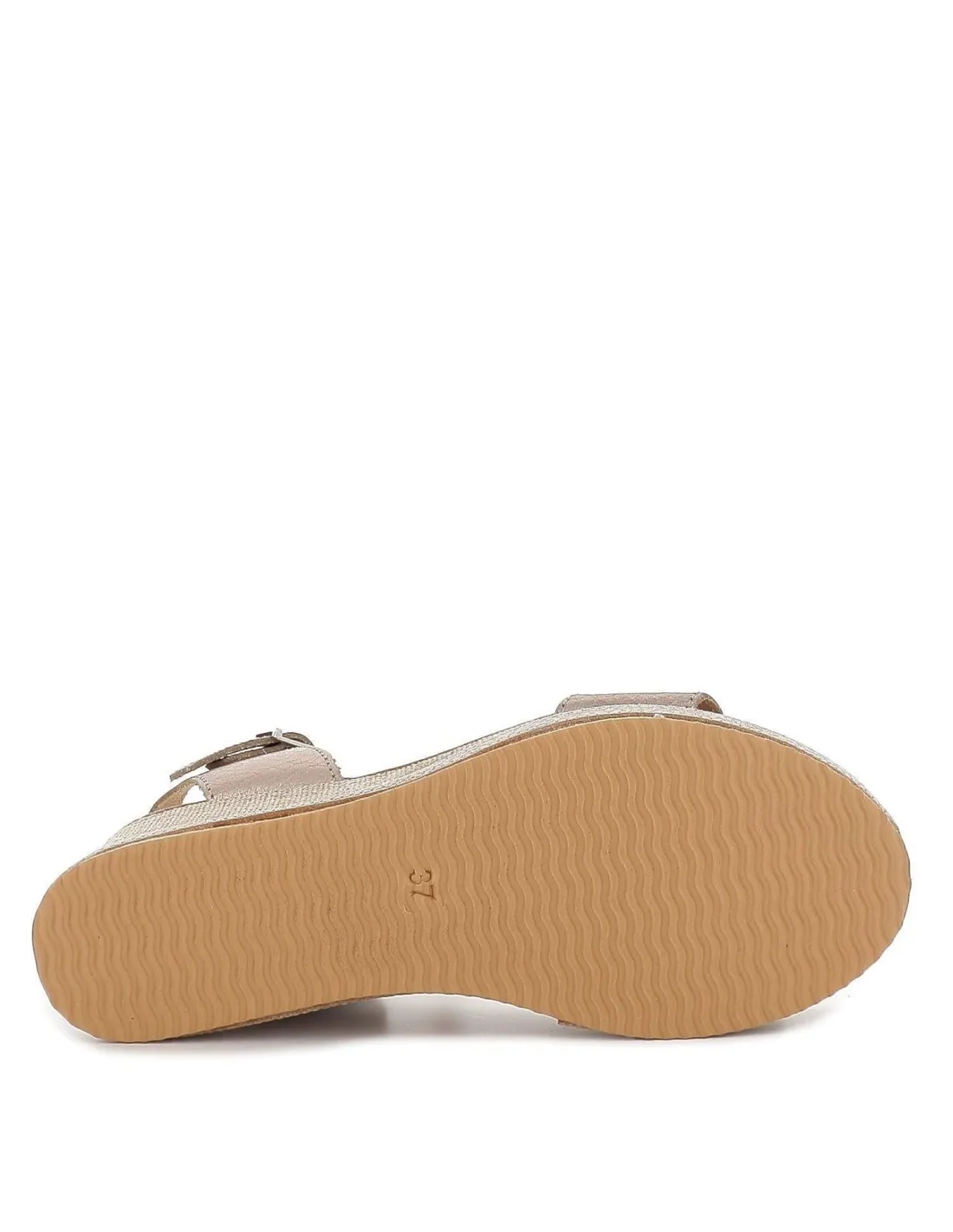 Sandalia para mujer piel dorada Pepe Parra