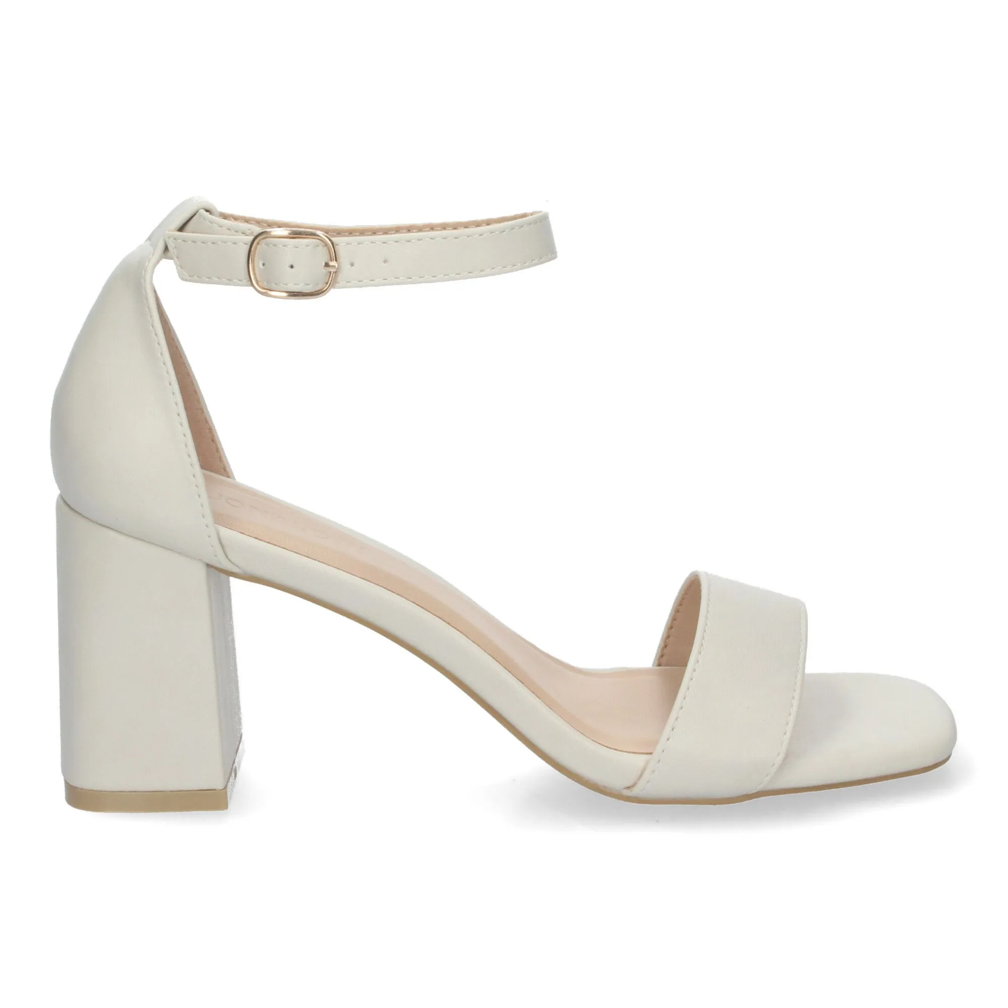 SANDALIAS DE TACóN MEDIO PARA FIESTA MUJER COLOR BLANCO B3051