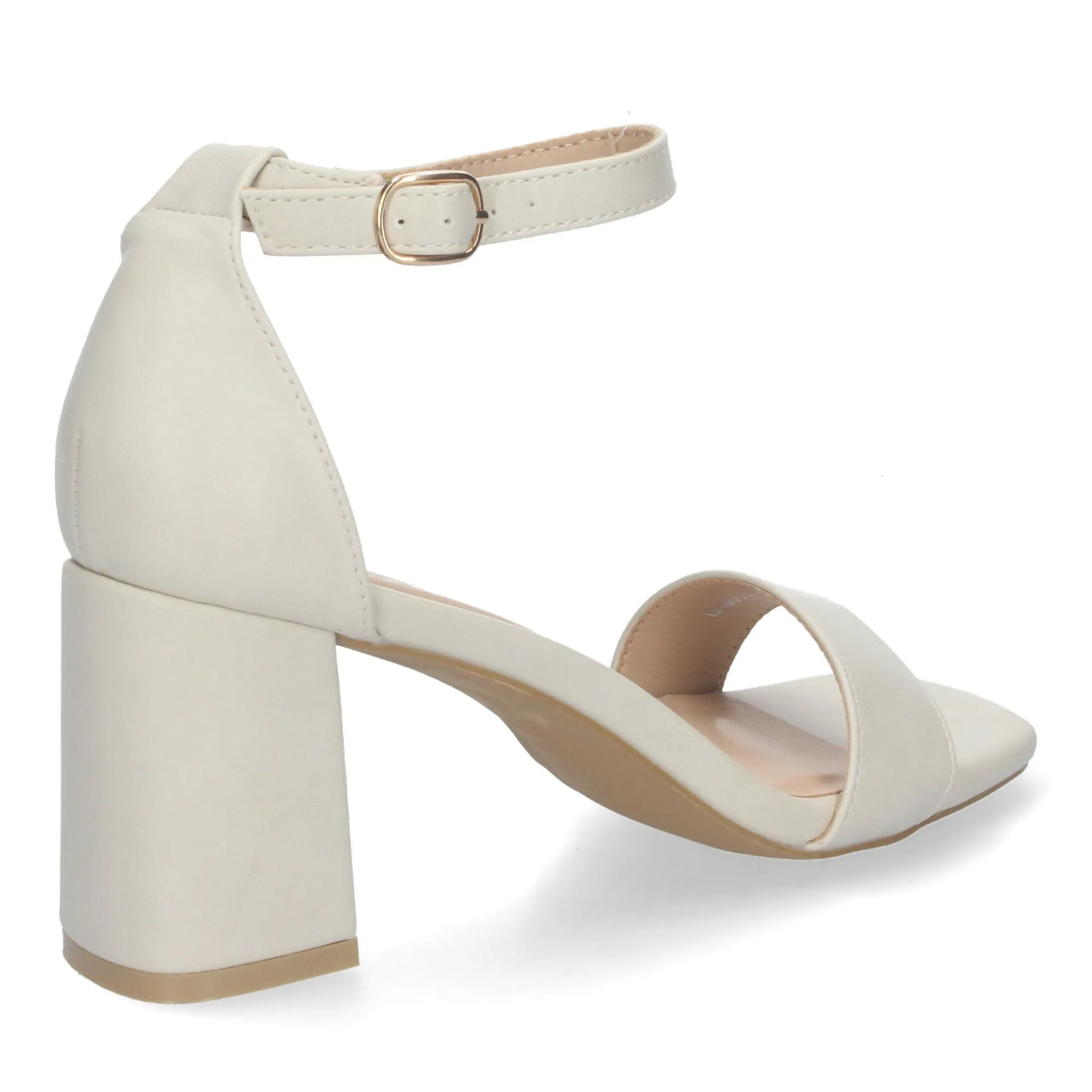 SANDALIAS DE TACóN MEDIO PARA FIESTA MUJER COLOR BLANCO B3051