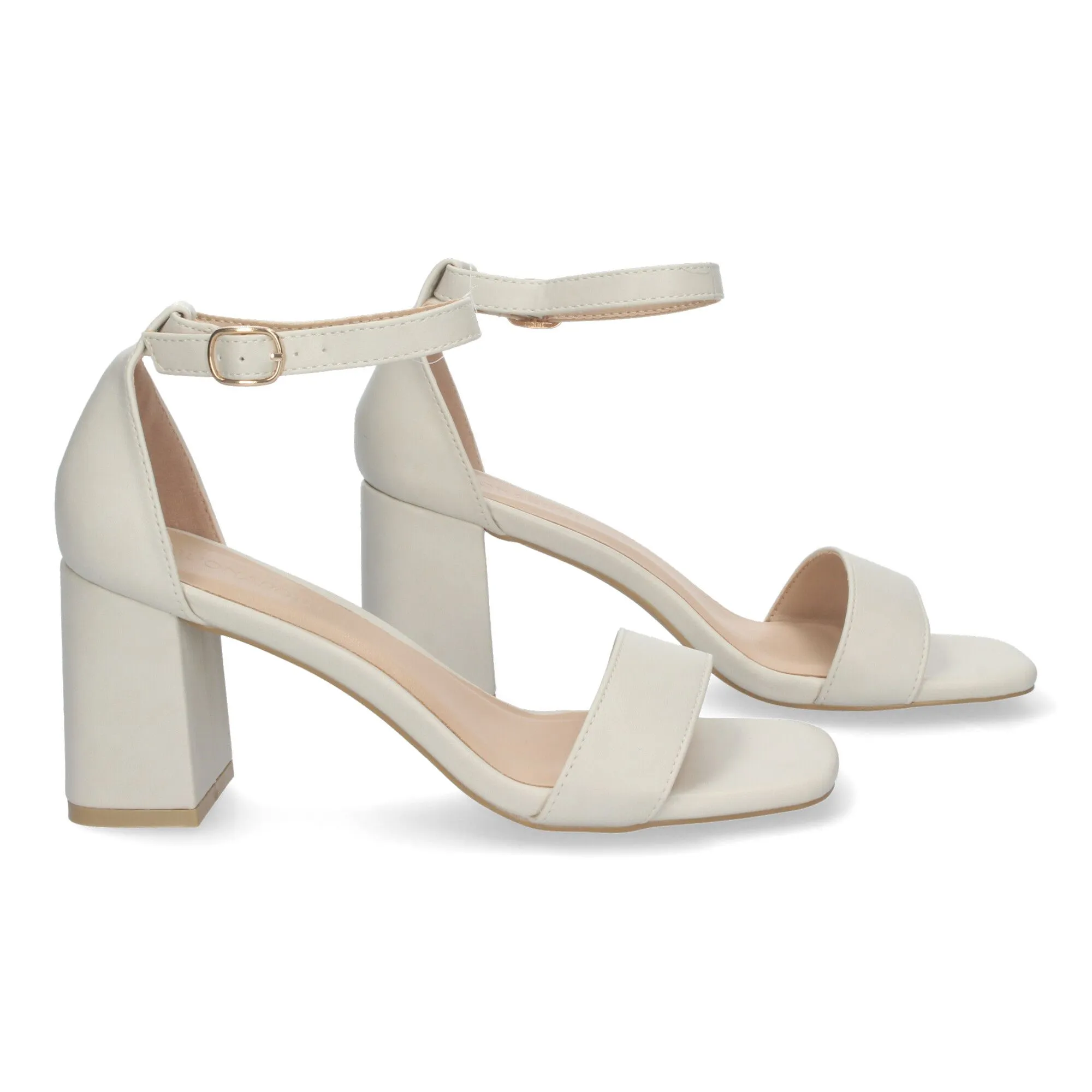 SANDALIAS DE TACóN MEDIO PARA FIESTA MUJER COLOR BLANCO B3051