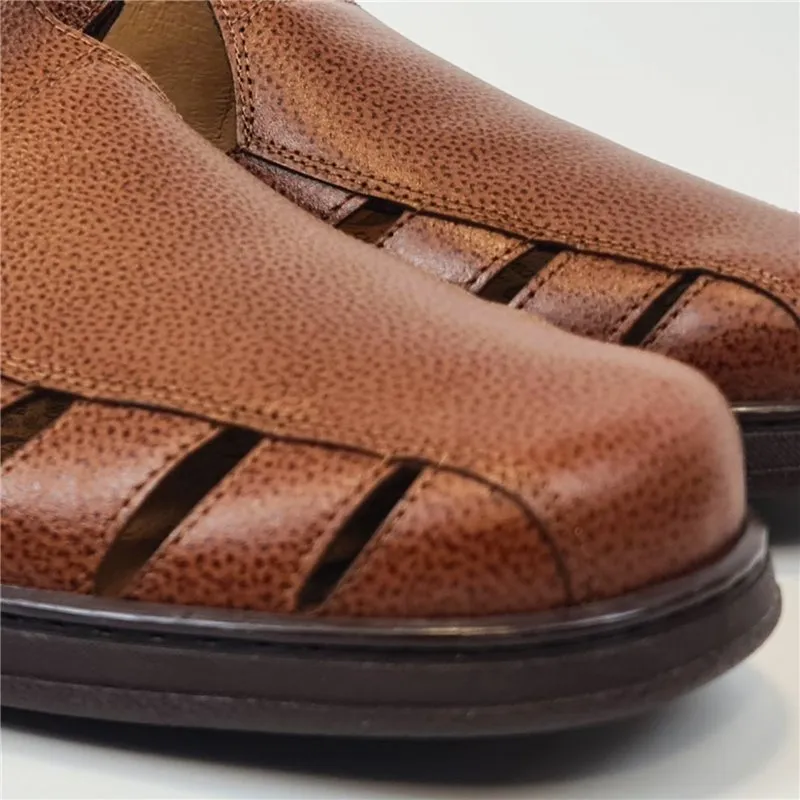 Sandalias Para Diabeticos Hombre Piel Grabada Suela Antideslizante Y Plantilla Extraible SANDAL Cuero, de Primocx