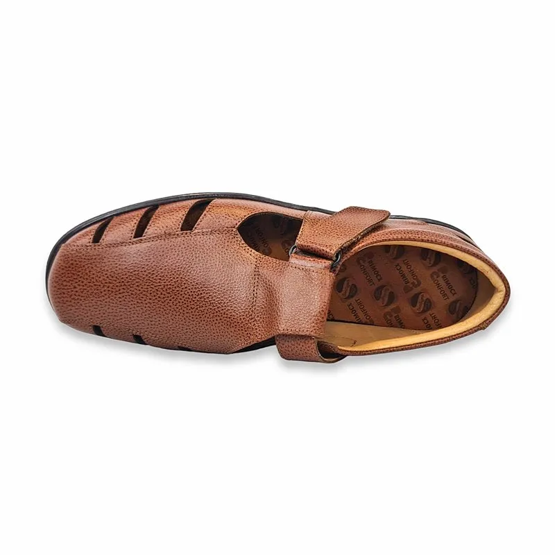 Sandalias Para Diabeticos Hombre Piel Grabada Suela Antideslizante Y Plantilla Extraible SANDAL Cuero, de Primocx