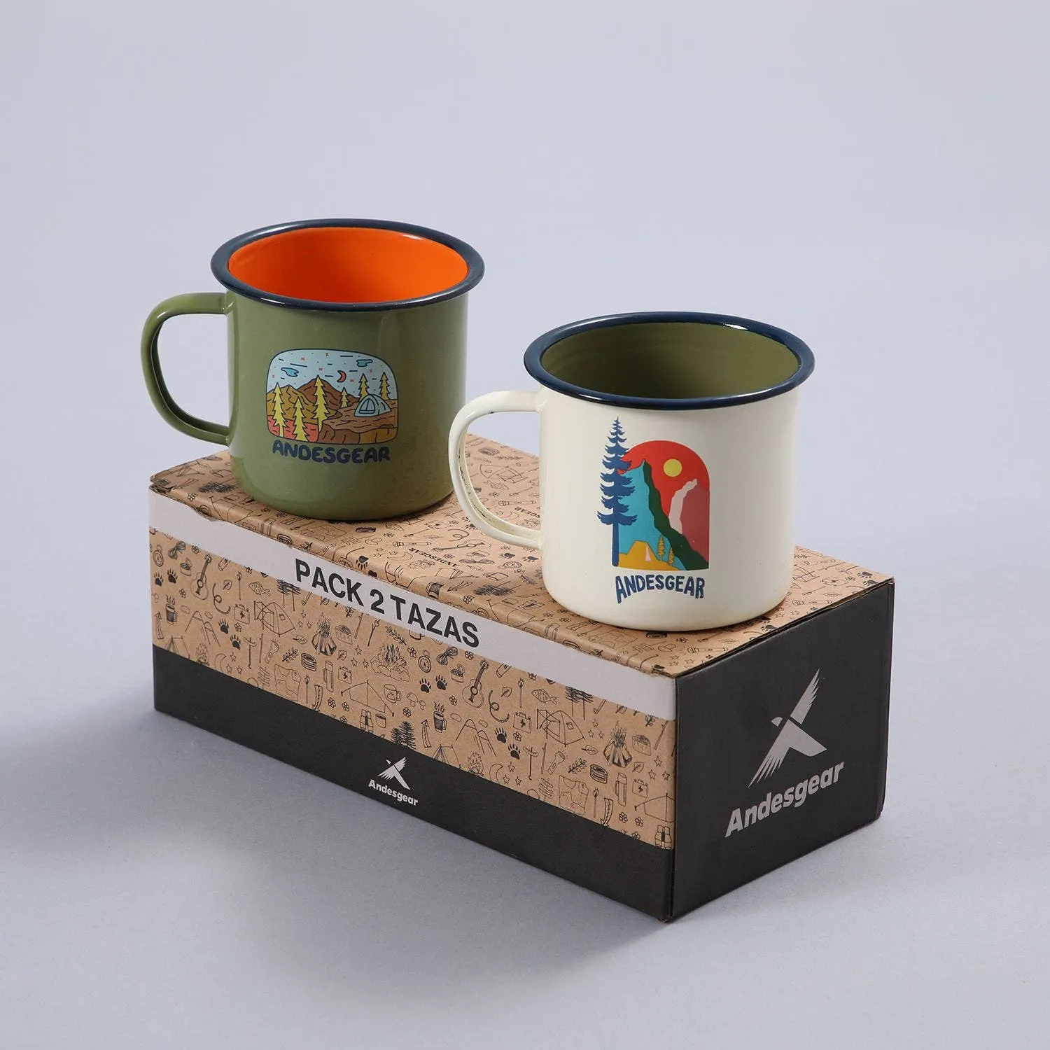 Set 2 Tazas Esmaltadas