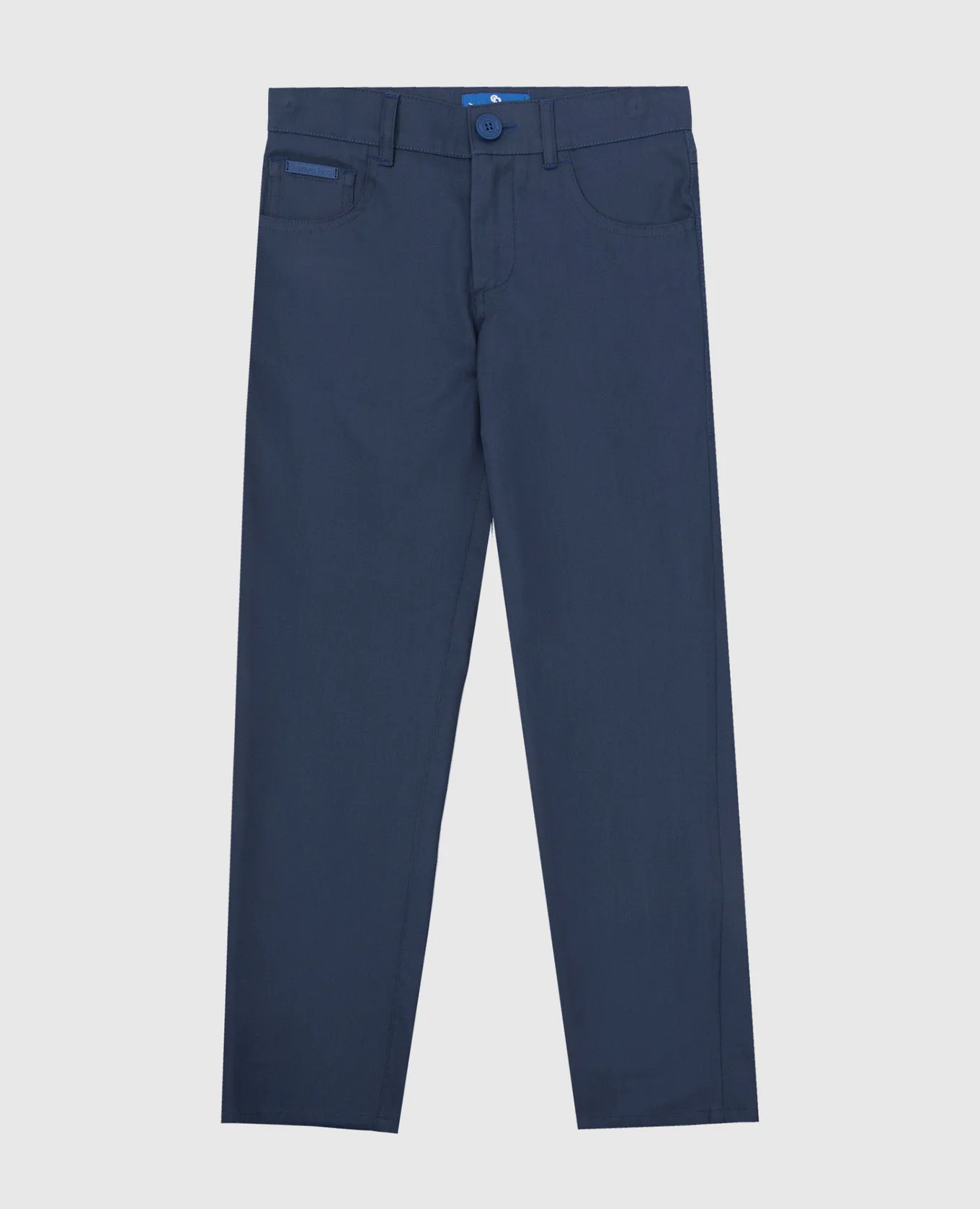 Stefano Ricci Baby blue pants with monogram embroidery
