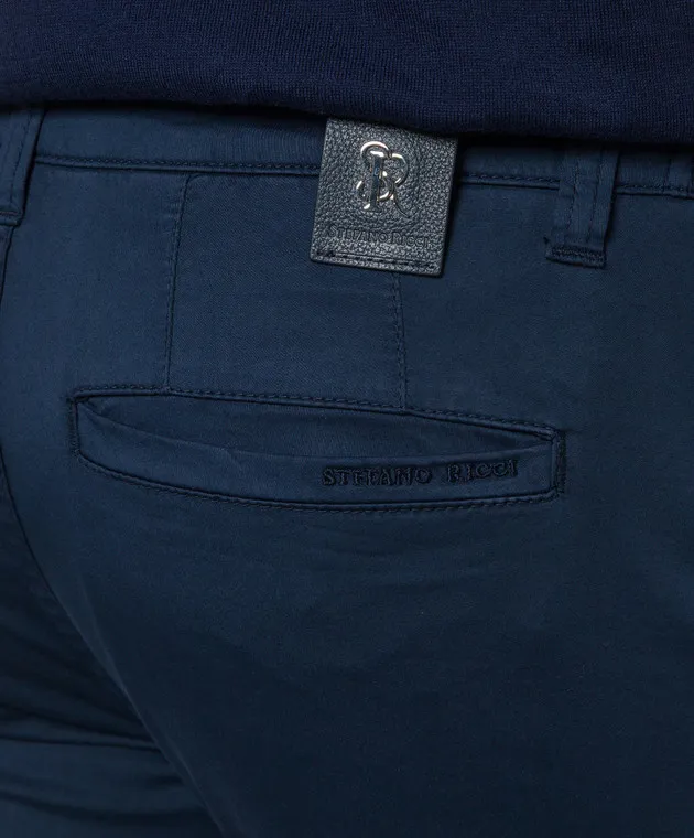 Stefano Ricci Blue pants with logo