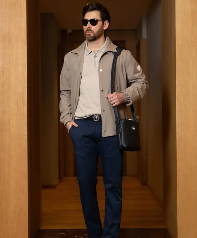 Stefano Ricci Blue pants with logo