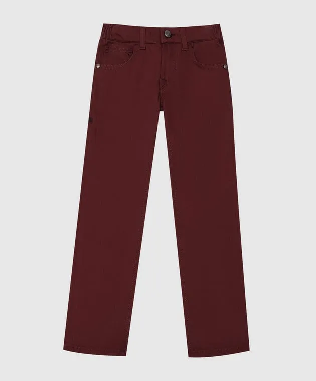Stefano Ricci Children's burgundy pants