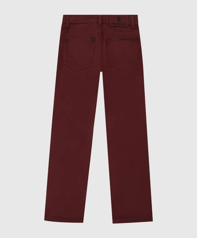 Stefano Ricci Children's burgundy pants