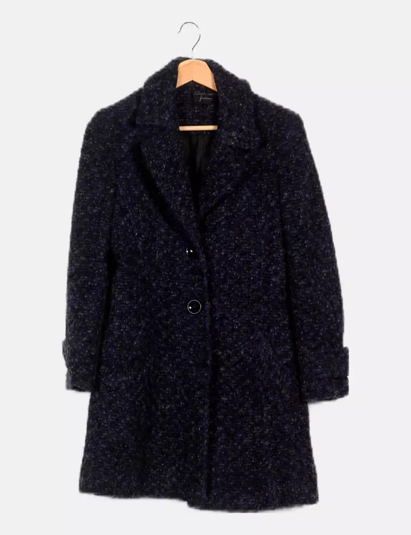 Stradivarius Abrigo azul marino casual