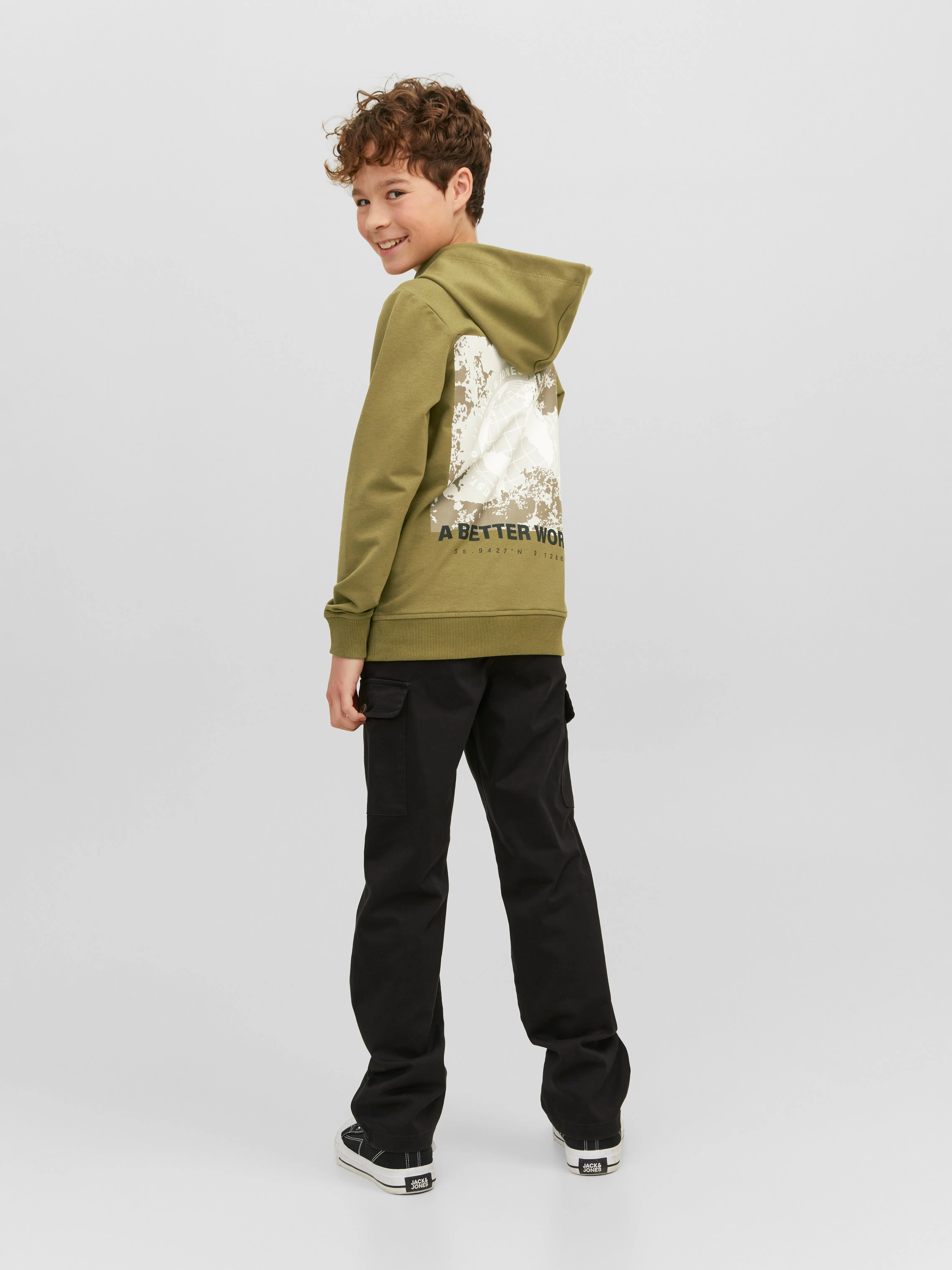 Sudadera con capucha Estampado Junior | Verde intermedio | Jack & Jones®