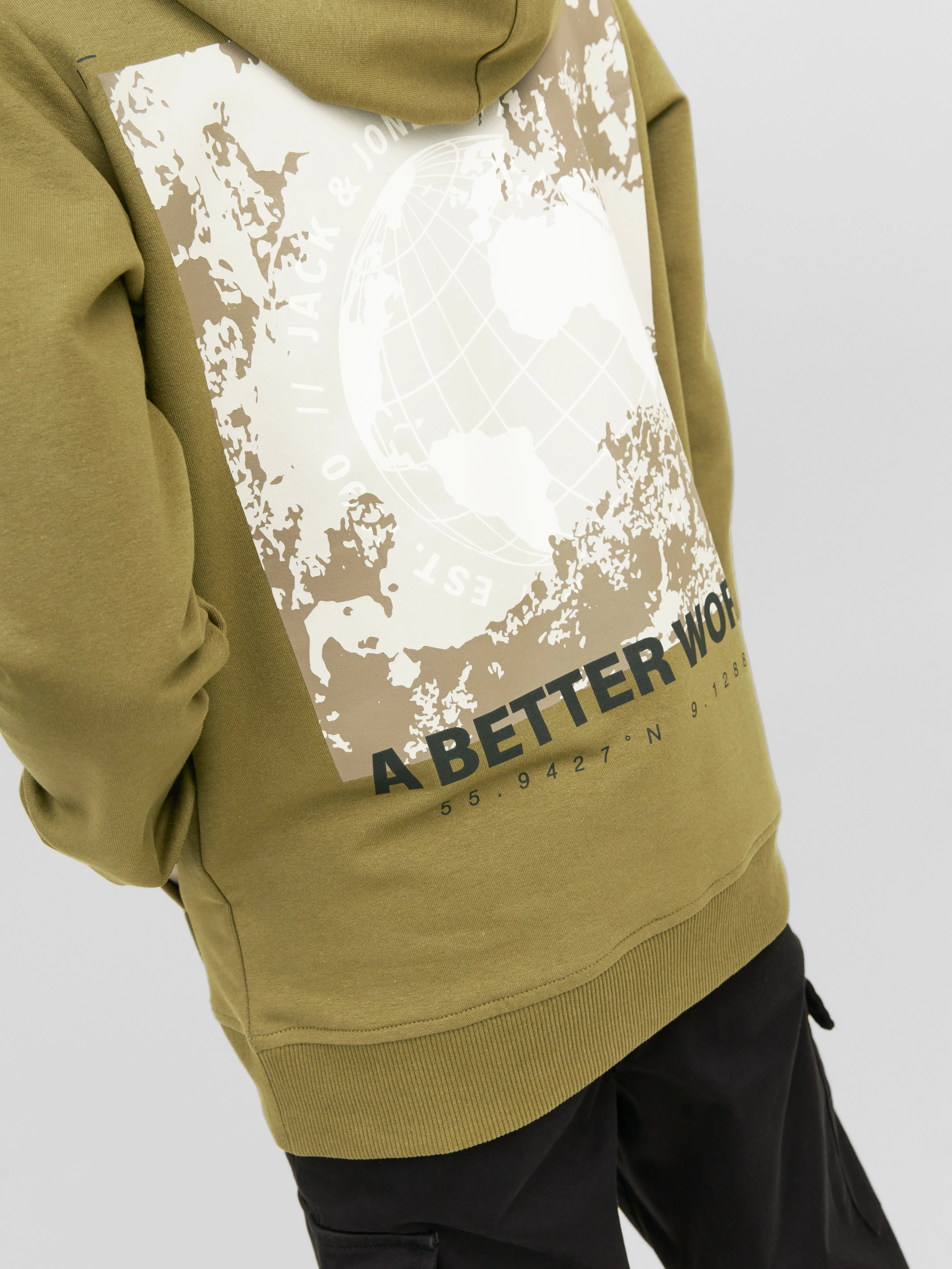 Sudadera con capucha Estampado Junior | Verde intermedio | Jack & Jones®