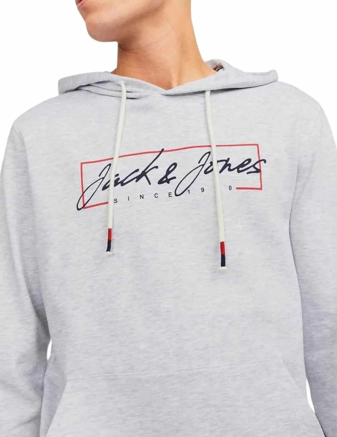 Sudadera Jack&Jones Zuri gris con capucha para hombre
