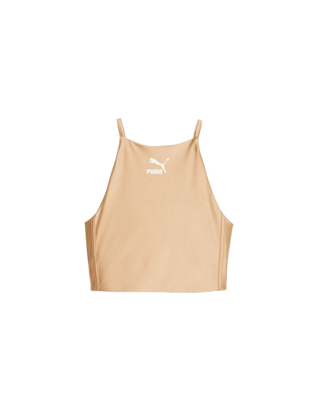 Sujetador deportivo de Fitness Puma T7Iny Crop Mujer Marrón