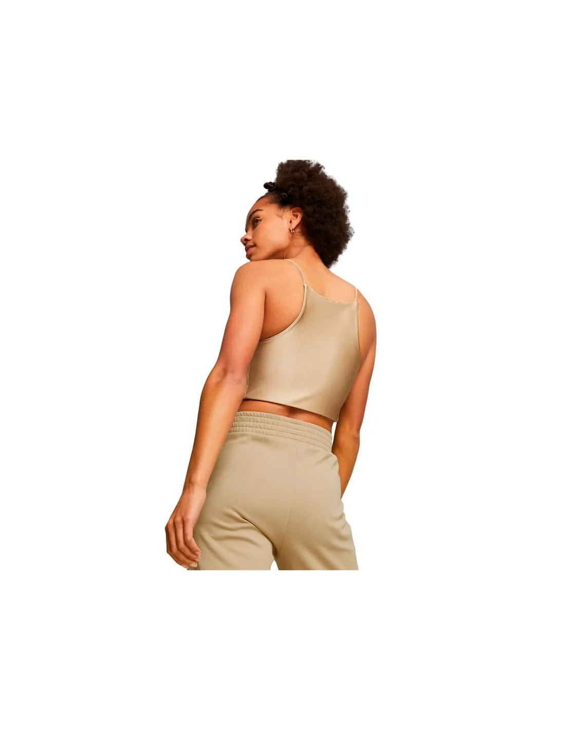 Sujetador deportivo de Fitness Puma T7Iny Crop Mujer Marrón