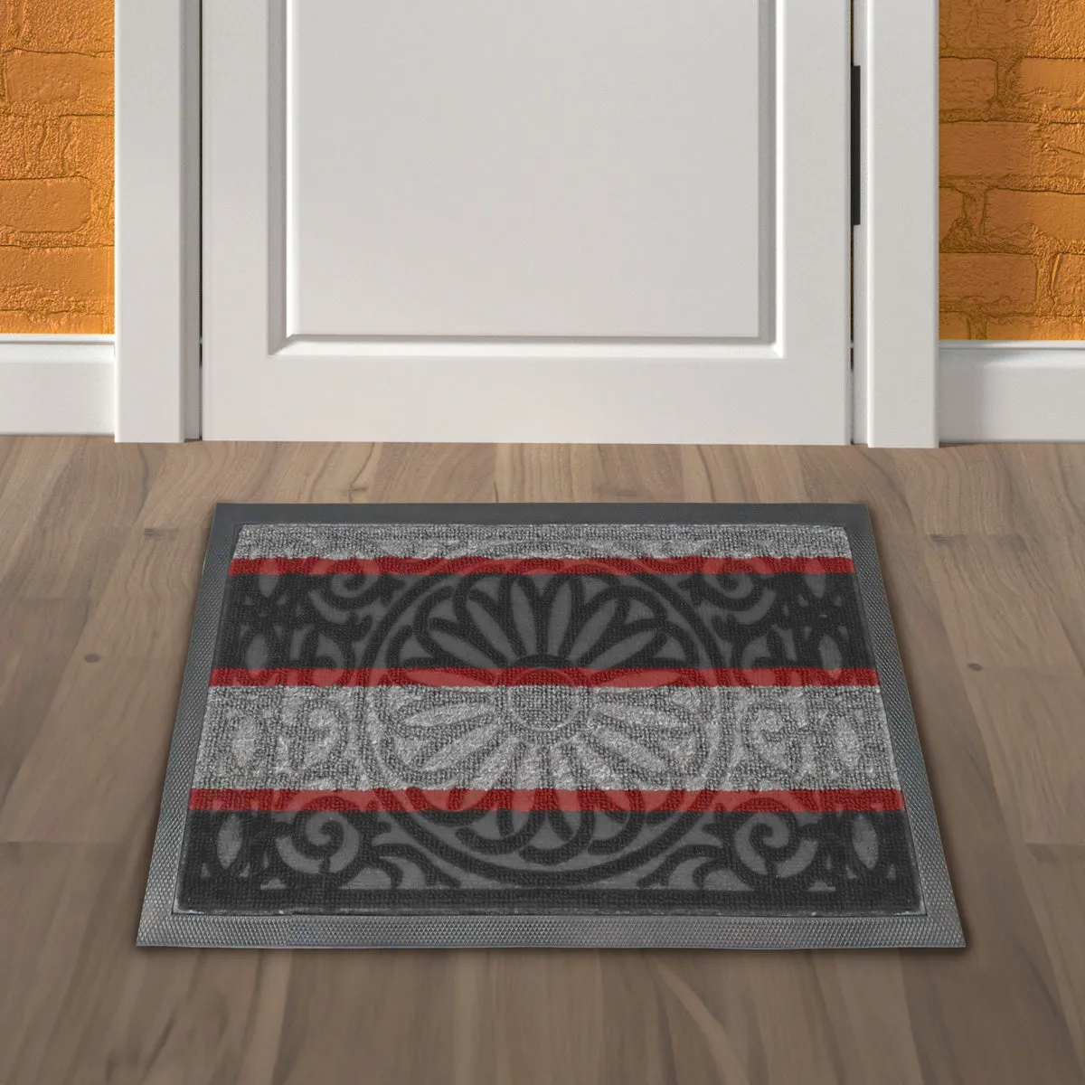 Tapete Decorativo con Diseo de Líneas color Gris con Negro 35x55cm