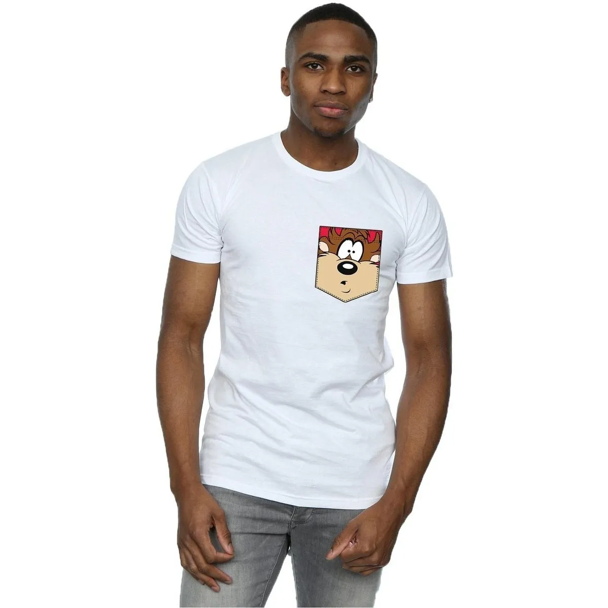 Tasmanian Devil Face Faux Pocket